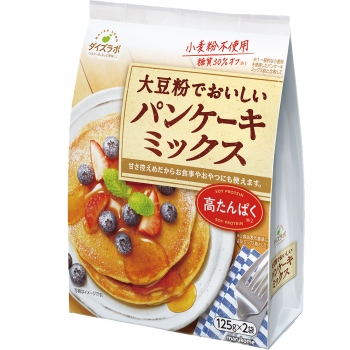 商品 ダイズラボ 大豆粉でおいしいパンケーキミックス のレシピ レシピ 調理法 マルコメ