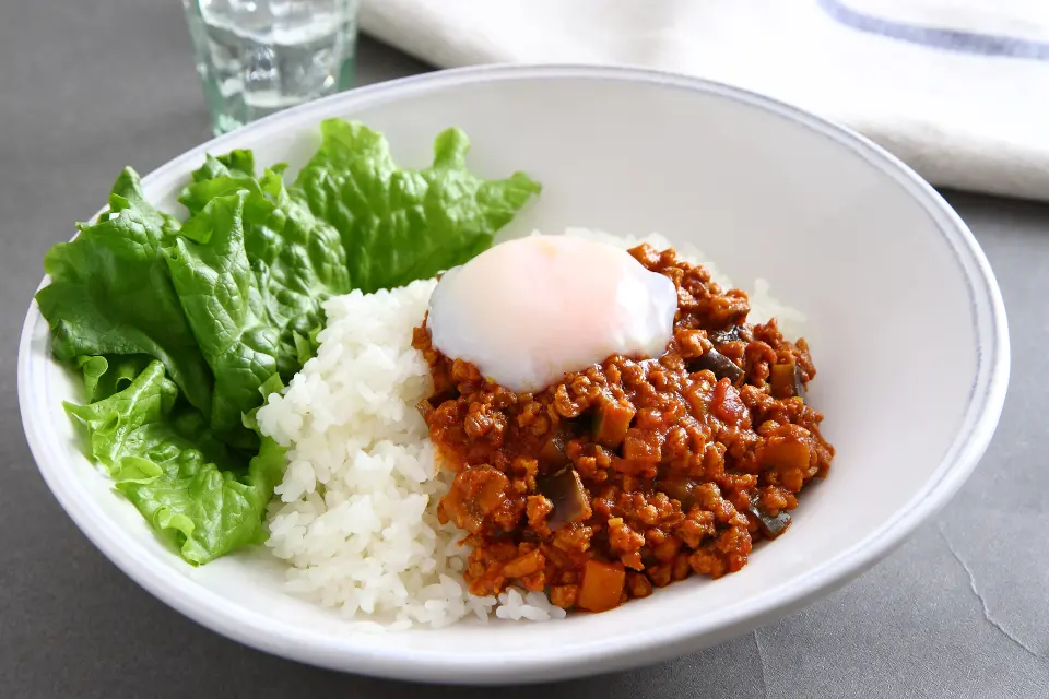 大豆のお肉のキーマカレー