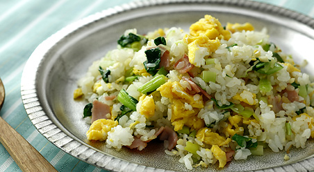 塩糀入りハムと卵と青菜のチャーハン レシピ マルコメ